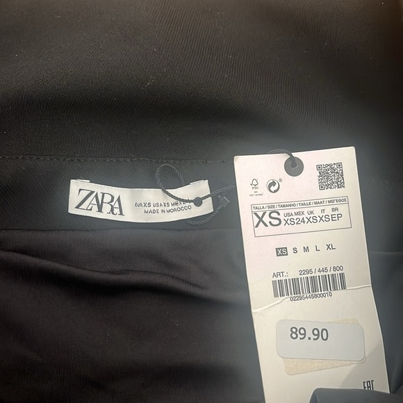 ZARA LIMITED EDITION off the shoulder Blouse Black Size XS New With Tag - Picture 12 of 16